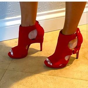 Red suede Jessica Simpson Heels
